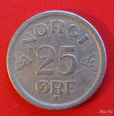 Лот: 1581335. Фото: 1. (№536-2/LS) 25 эре 1957 (Норвегия... Европа