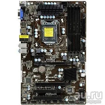 Лот: 8554358. Фото: 1. Asrock z75 pro3, читайте описание. Материнские платы