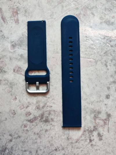 Лот: 20582263. Фото: 1. Силиконовый ремешок синий, для... Смарт-часы, фитнес-браслеты, аксессуары