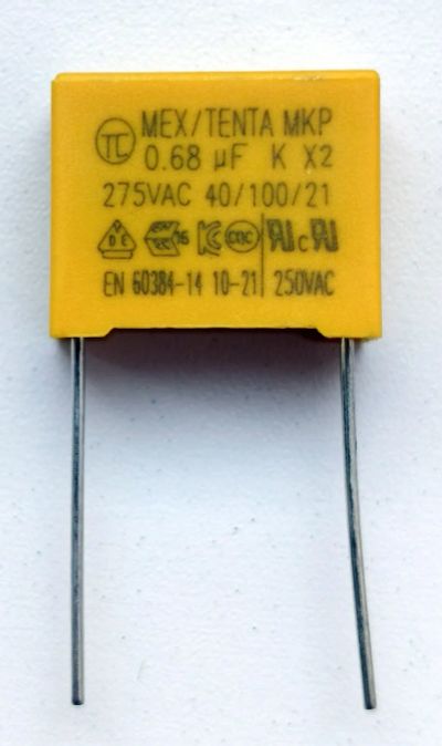 Лот: 25548011. Фото: 1. Конденсатор MEX/tenta 0.68 uF... Конденсаторы
