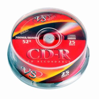 Лот: 15445100. Фото: 1. Диски VS CD-R 80 52x CB/25. CD, DVD, BluRay