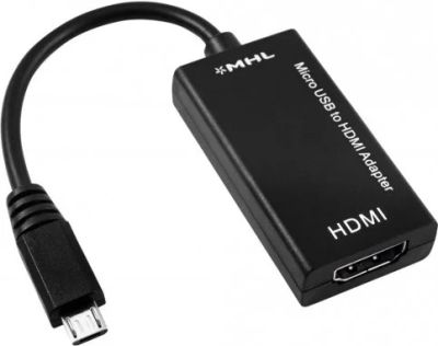 Лот: 10555538. Фото: 1. Адаптер MHL HDMI (выход) - microUSB... Дата-кабели, переходники