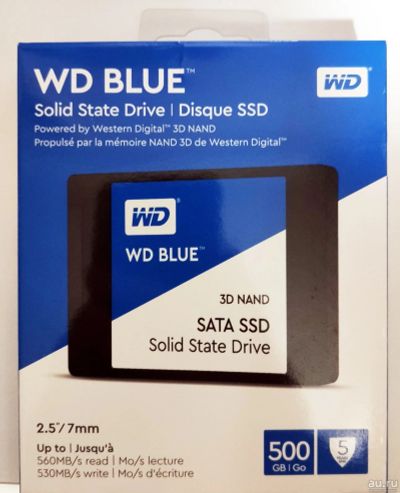 Лот: 17333245. Фото: 1. SSD накопитель WD Blue 500Gb. SSD-накопители