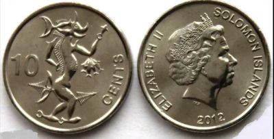 Лот: 16451324. Фото: 1. Соломоновы острова 10 центов 2012... Великобритания и острова