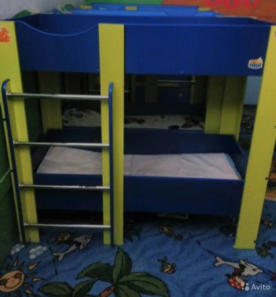 Лот: 8992161. Фото: 1. Кроватки 2-хярусные состояние... Мебель для детских садов