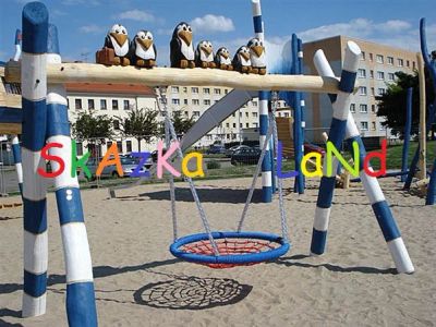 Лот: 5961608. Фото: 1. Малые качели "в гостях у сказки... Срубы, бани, дома