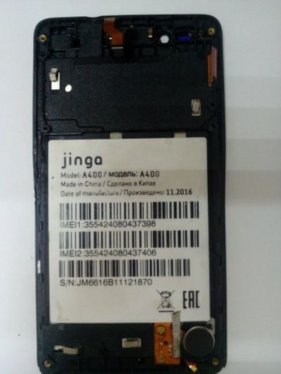 Лот: 11983307. Фото: 1. A396. Jinga A400 . Рамка + дисплей... Дисплеи, дисплейные модули, тачскрины