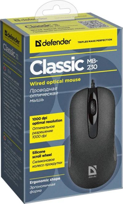 Лот: 22146794. Фото: 1. МЫШЬ ПРОВОДНАЯ DEFENDER CLASSIC... Клавиатуры и мыши