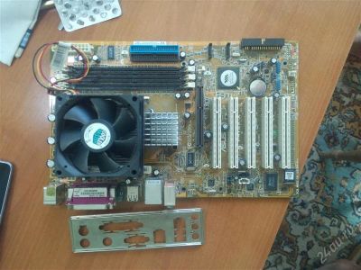 Лот: 2644263. Фото: 1. MB ASUS P4V8X-X + CPU Intel Celeron... Материнские платы