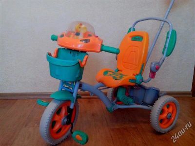 Лот: 2935515. Фото: 1. трехколесный велосипед с ручкой. Красноярск