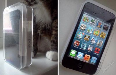 Лот: 2385911. Фото: 1. iPod Touch 4 8gb (разбито стекло... Плееры
