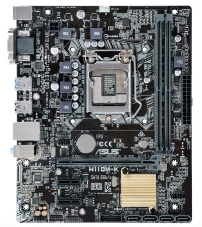 Лот: 17846786. Фото: 1. Asus H110M-K H110M-K. Материнские платы