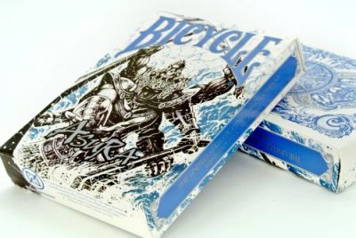 Лот: 3560237. Фото: 1. Карты Bicycle Asura blue. Настольные игры, карты
