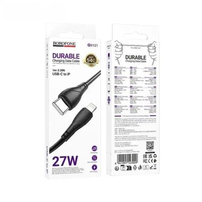 Лот: 25794366. Фото: 1. Кабель BOROFONE BX-121 TYPE-C-LIGHTNING... Дата-кабели, переходники