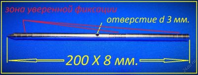 Лот: 5560614. Фото: 1. Игла для кукана 200 Х 8 мм. (подводная... Дайвинг, подводная охота