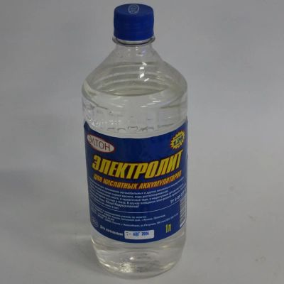 Лот: 6923363. Фото: 1. Электролит Элтон (1,27г/см3) 1л. Масла, жидкости