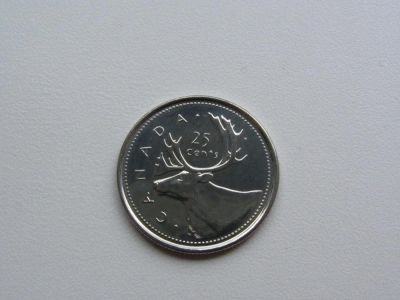 Лот: 4400258. Фото: 1. Канада 25 центов 2002 50 лет правления... Америка