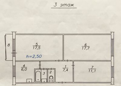 Лот: 15234404. Фото: 1. Продам 3-х комнатную квартиру... Квартиры, студии