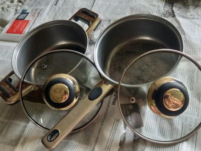 Лот: 25708063. Фото: 1. Кастрюля и сотейник с крышками... Кастрюли