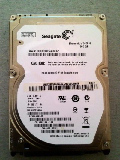 Лот: 10547297. Фото: 1. Seagate ST9500325AS. Жёсткие диски (HDD)