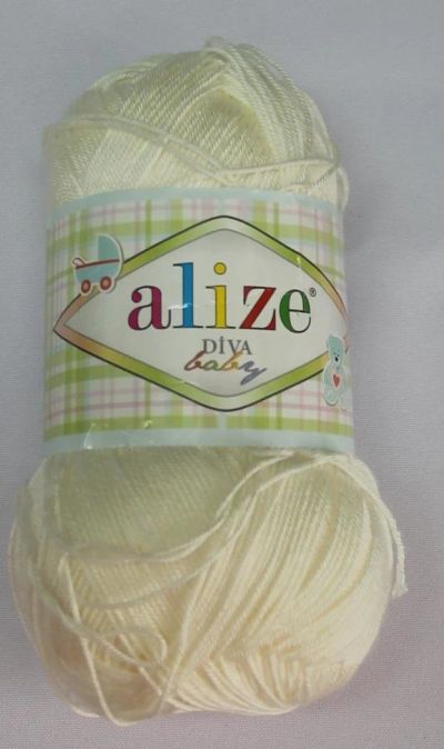 Лот: 11167522. Фото: 1. Пряжа Alize Diva Baby цв-62 100г-350м... Ткани, нитки, пряжа