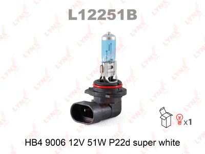 Лот: 8762569. Фото: 1. Лампа LYNXauto L12251B HB4 9006... Оптика и освещение