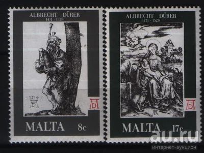 Лот: 15894334. Фото: 1. Мальта 1978г - Дюрер - чистые. Марки