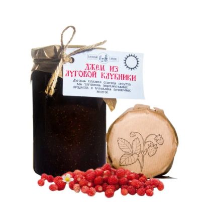 Лот: 11679124. Фото: 1. Джем из луговой клубники, 440... Домашние заготовки