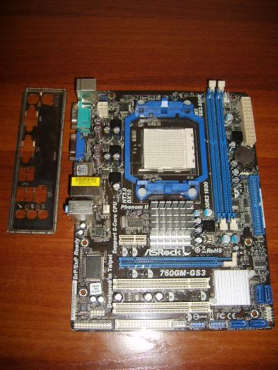 Лот: 4583682. Фото: 1. Мат.плата ASRock 760GM-GS3 Socket... Материнские платы