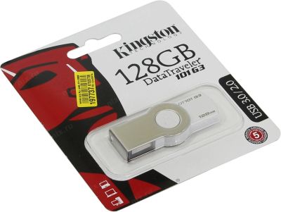 Лот: 16200136. Фото: 1. USB 3.0 FLASH 128Gb Kingston DataTraveler... USB-флеш карты