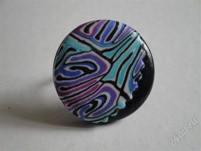 Лот: 432445. Фото: 1. Изделия из полимерной глины,кольцо... Кольца, перстни
