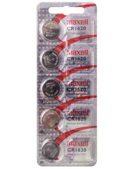 Лот: 17642694. Фото: 1. Maxell CR1620, 3V. Батарейки, аккумуляторы, элементы питания