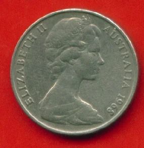 Лот: 8896875. Фото: 1. Австралия 10 центов 1968 (х268-1... Австралия и Океания