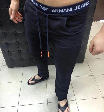 Лот: 7591794. Фото: 1. Штаны льняные Armani Jeans. Брюки, джинсы, шорты
