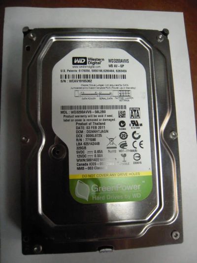 Лот: 6160576. Фото: 1. Жесткий диск HDD 320 Gb SATA-II... Жёсткие диски (HDD)