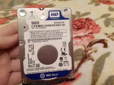 Лот: 4892720. Фото: 1. WD Blue 500GB 2.5" 5400. Жёсткие диски (HDD)
