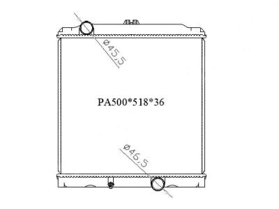 Лот: 3697911. Фото: 1. Радиатор mitsubishi canter 4d33... Двигатель и элементы двигателя