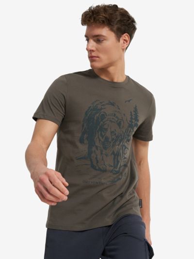 Лот: 24955701. Фото: 1. Футболка мужская Outventure, Коричневый. Другое (спортивная одежда)