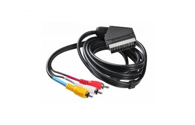 Лот: 22148151. Фото: 1. КАБЕЛЬ СИГНАЛ SCART-->3xRCA (1м... Шнуры, кабели, разъёмы
