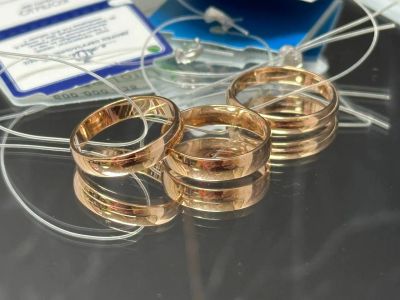 Лот: 21259545. Фото: 1. Золотые Обручальные кольца 585... Кольца, перстни