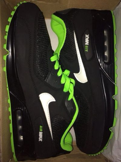Лот: 3964714. Фото: 1. Nike AIR MAX 90 черно зеленые. Кеды, кроссовки, слипоны