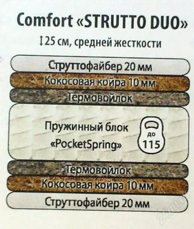 Лот: 2044308. Фото: 1. Матрац ортопедический 90*200. Матрасы