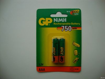 Лот: 18029811. Фото: 1. Аккумулятор GP. Размер ААА. Ni-MH... Батарейки, аккумуляторы, элементы питания