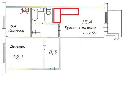 Лот: 6350929. Фото: 1. Квартира 2к на Ульяновском проспекте. Квартиры, студии