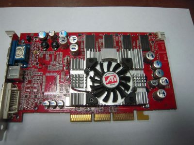 Лот: 10749177. Фото: 1. AGP видеокарта Ati Radeon 9800... Видеокарты