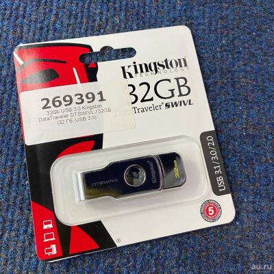 Лот: 16813657. Фото: 1. 32Gb USB 3.0 Kingston DataTraveler... USB-флеш карты