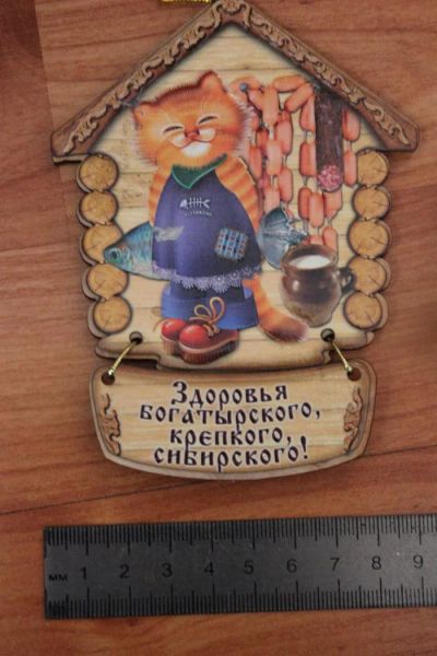 Лот: 3567487. Фото: 1. Магнит-плакетка "Здоровья богатырского... Магниты сувенирные