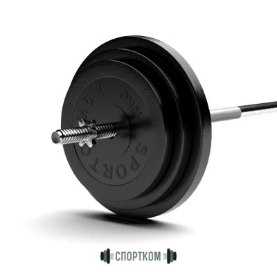 Лот: 22395027. Фото: 1. Штанга обрезиненная Sportcom 100кг. Штанги, блины