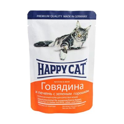 Лот: 10399139. Фото: 1. Корм Happy Cat Для Кошек Говядина... Корма