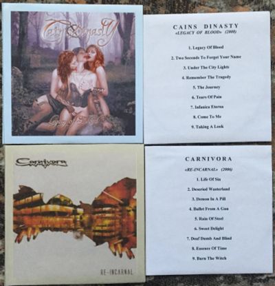 Лот: 19578913. Фото: 1. 2CD "Cain's Dinasty" + "Carnivora... Аудиозаписи